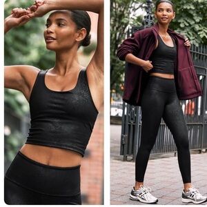 Beyond Yoga Shimmer Black Activewear Set